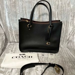 COACH Polished Pebble Leather Tyler Carryall 28